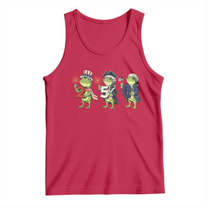 Proud American Frog Tank Top Celebrating 250 Years Of Freedom TS12 Red Print Your Wear