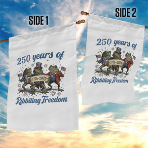 Funny Frog 250 Years Of Ribbiting Freedom Garden Flag TS12 Print Your Wear
