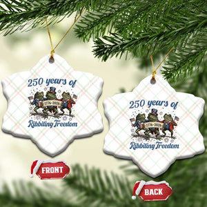 Funny Frog 250 Years Of Ribbiting Freedom Ceramic Ornament TS12 Print Your Wear