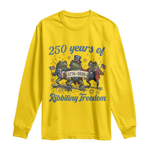 Funny Frog 250 Years Of Ribbiting Freedom Long Sleeve Shirt TS12 Daisy Print Your Wear