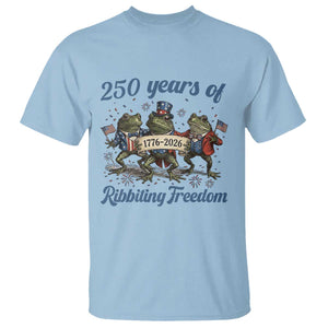 Funny Frog 250 Years Of Ribbiting Freedom T Shirt TS12 Light Blue Print Your Wear