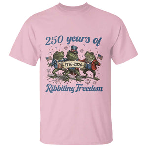 Funny Frog 250 Years Of Ribbiting Freedom T Shirt TS12 Light Pink Print Your Wear
