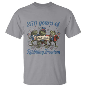 Funny Frog 250 Years Of Ribbiting Freedom T Shirt TS12 Sport Gray Print Your Wear