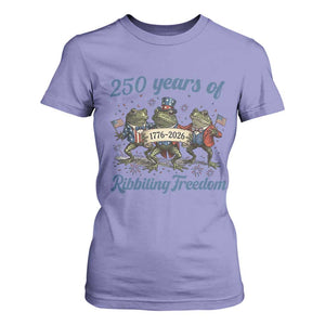 Funny Frog 250 Years Of Ribbiting Freedom T Shirt For Women TS12 Violet Print Your Wear