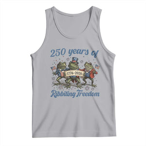 Funny Frog 250 Years Of Ribbiting Freedom Tank Top TS12 Athletic Heather Print Your Wear