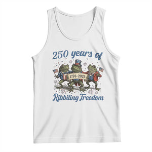 Funny Frog 250 Years Of Ribbiting Freedom Tank Top TS12 White Print Your Wear