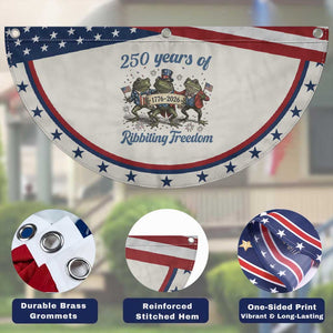 Funny Frog 250 Years Of Ribbiting Freedom Patriotic Fan Flag