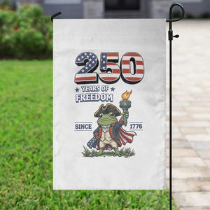 Patriotic Frog Raising The Torch Garden Flag 250 Years Of Freedom TS12 Print Your Wear