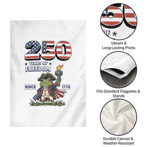 Patriotic Frog Raising The Torch Garden Flag 250 Years Of Freedom TS12 Print Your Wear