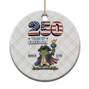 Patriotic Frog Raising The Torch Ceramic Ornament 250 Years Of Freedom TS12 1pc Christmas Plaid Print Your Wear
