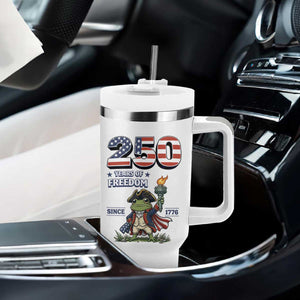 Patriotic Frog Raising The Torch Tumbler With Handle 250 Years Of Freedom TS12 Print Your Wear