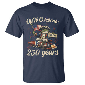Funny Frog Off To Celebrate 250 Years Of Freedom T Shirt Patriotic Gift TS12 Navy Print Your Wear