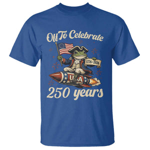Funny Frog Off To Celebrate 250 Years Of Freedom T Shirt Patriotic Gift TS12 Royal Blue Print Your Wear