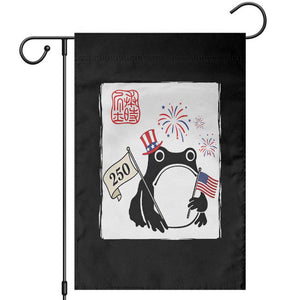 Funny Patriotic Grumpy Frog 250th Anniversary USA Garden Flag TS12 Black Print Your Wear