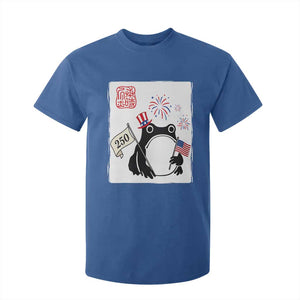 Funny Patriotic Grumpy Frog 250th Anniversary USA T Shirt For Kid TS12 Royal Blue Print Your Wear