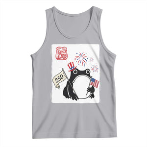 Funny Patriotic Grumpy Frog 250th Anniversary USA Tank Top TS12 Athletic Heather Print Your Wear