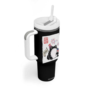 Funny Patriotic Grumpy Frog 250th Anniversary USA Tumbler With Handle TS12 Print Your Wear