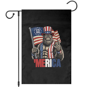 Funny Patriotic Bigfoot Merica Rock Garden Flag USA 250th Anniversary TS12 Black Print Your Wear