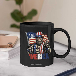 Funny Patriotic Bigfoot Merica Rock Coffee Mug USA 250th Anniversary TS12 Print Your Wear