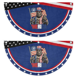 Funny Bigfoot Merica Rock Patriotic Fan Flag USA 250th Anniversary