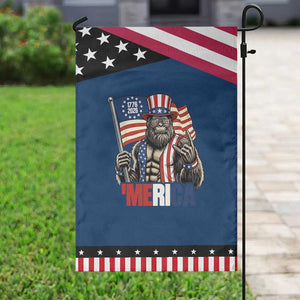 Funny Patriotic Bigfoot Merica Rock Garden Flag USA 250th Anniversary TS12 Classic Blue Black Print Your Wear