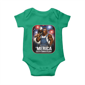 Funny Bigfoot USA 250 Years Of American Freedom Baby Onesie TS12 Irish Green Print Your Wear
