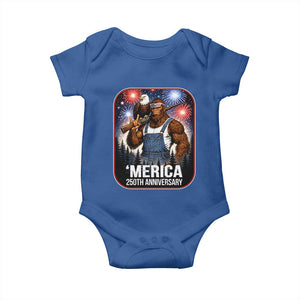 Funny Bigfoot USA 250 Years Of American Freedom Baby Onesie TS12 Royal Blue Print Your Wear