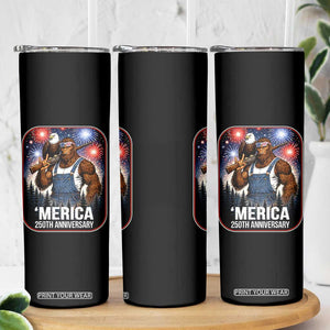 Funny Bigfoot America 250 Years Of American Freedom Skinny Tumbler TS12 Print Your Wear