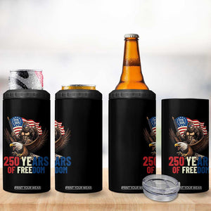 Funny Patriotic Bigfoot 4 in 1 Can Cooler Tumbler 250 Years Of American Freedom TS12 Print Your Wear