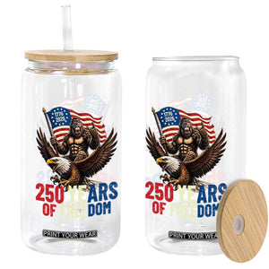 Funny Patriotic Bigfoot Glass Can 250 Years Of American Freedom TS12 Print Your Wear