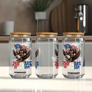 Funny Patriotic Bigfoot Glass Can 250 Years Of American Freedom TS12 Print Your Wear