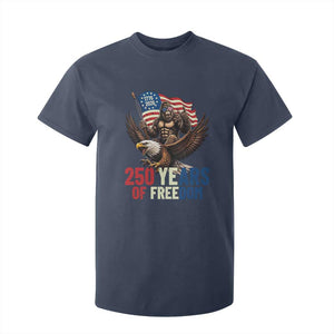 Funny Patriotic Bigfoot T Shirt For Kid 250 Years Of American Freedom TS12 Navy Print Your Wear