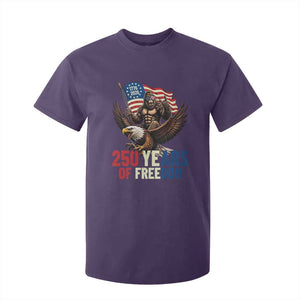 Funny Patriotic Bigfoot T Shirt For Kid 250 Years Of American Freedom TS12 Purple Print Your Wear