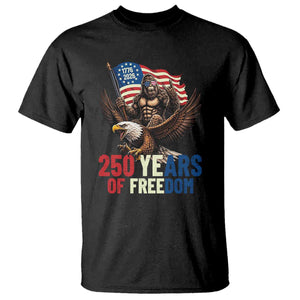 Funny Patriotic Bigfoot T Shirt 250 Years Of American Freedom TS12 Black Print Your Wear