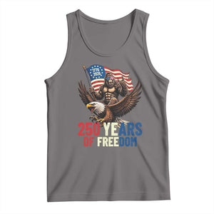 Funny Patriotic Bigfoot Tank Top 250 Years Of American Freedom TS12 Deep Heather Print Your Wear