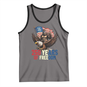 Funny Patriotic Bigfoot Tank Top 250 Years Of American Freedom TS12 Deep Heather Black Print Your Wear