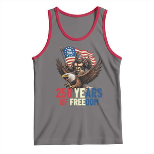 Funny Patriotic Bigfoot Tank Top 250 Years Of American Freedom TS12 Deep Heather Red Print Your Wear