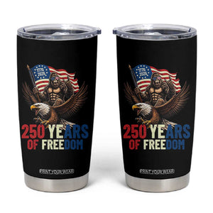 Funny Patriotic Bigfoot Tumbler Cup 250 Years Of American Freedom TS12 Black Print Your Wear