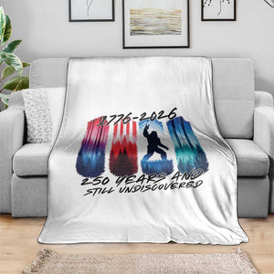 Funny Patriotic Bigfoot Throw Blanket 250 Years And Still Undiscovered TS12 Print Your Wear
