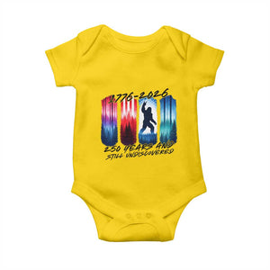 Funny Patriotic Bigfoot Baby Onesie 250 Years And Still Undiscovered TS12 Daisy Print Your Wear
