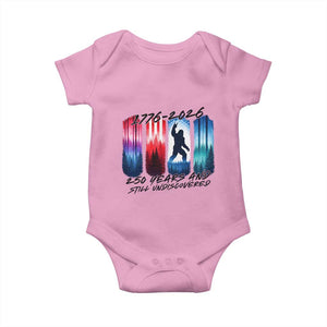Funny Patriotic Bigfoot Baby Onesie 250 Years And Still Undiscovered TS12 Light Pink Print Your Wear