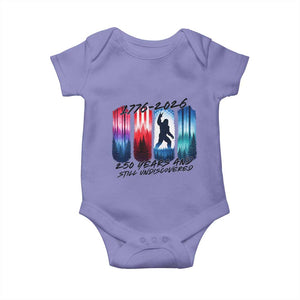 Funny Patriotic Bigfoot Baby Onesie 250 Years And Still Undiscovered TS12 Violet Print Your Wear