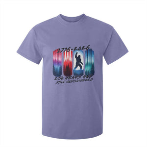 Funny Patriotic Bigfoot T Shirt For Kid 250 Years And Still Undiscovered TS12 Violet Print Your Wear