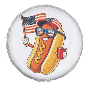 Funny Patriotic Hotdog Spare Tire Cover USA 250th Anniversary TS12 Print Your Wear