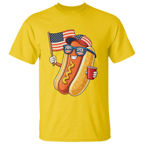 Funny Patriotic Hotdog T Shirt USA 250th Anniversary TS12 Daisy Print Your Wear