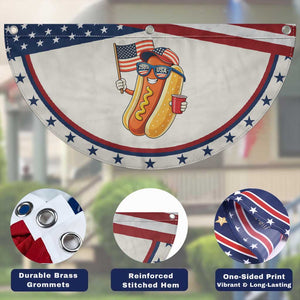 Funny Hotdog Patriotic Fan Flag USA 250th Anniversary