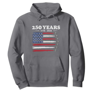 American Flag Fighter Jets Hoodie USA 250 Years Of Freedom TS12 Charcoal Print Your Wear