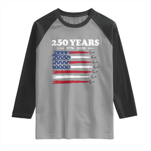 American Flag Fighter Jets Raglan Shirt USA 250 Years Of Freedom TS12 Sport Gray Black Print Your Wear