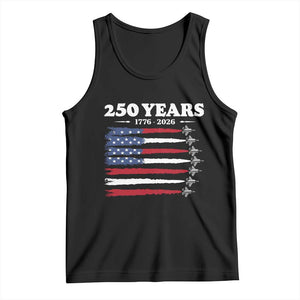American Flag Fighter Jets Tank Top USA 250 Years Of Freedom TS12 Black Print Your Wear