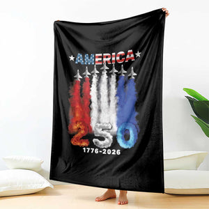 Patriotic Fighter Jets Throw Blanket USA 250 Years Of Freedom TS12 Print Your Wear